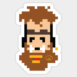 Pixelated Caveman Sticker